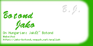 botond jako business card